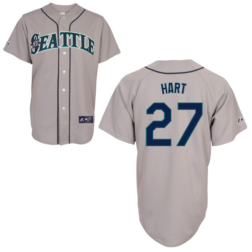 Corey Hart #27 mlb Jersey-Seattle Mariners Women's Authentic Road Gray Cool Base Baseball Jersey